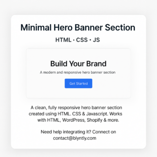 Minimal Hero Banner Section (HTML + CSS)